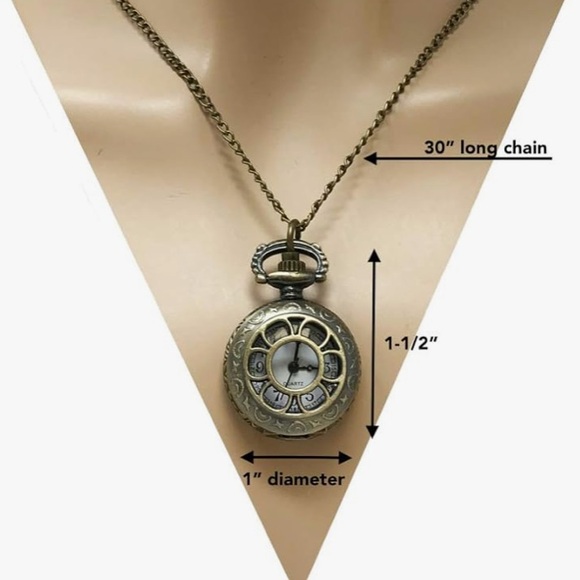 SOLD - Alice in Wonderland watch necklace - Picture 5 of 13